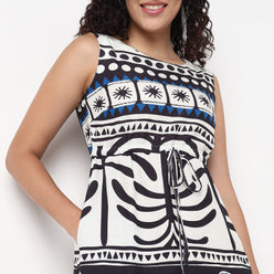 Sleeveless Printed Maxi Dress