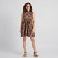 Sleeveless Printed Tiered Dress