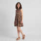 Sleeveless Printed Tiered Dress