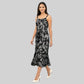 Printed Strappy Tiered Dress