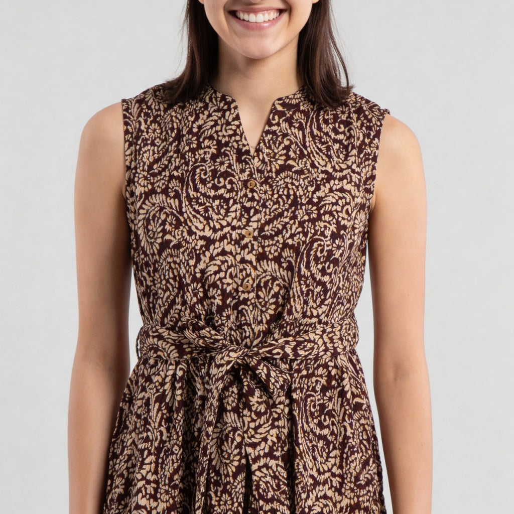 Woven Printed Flared Dress
