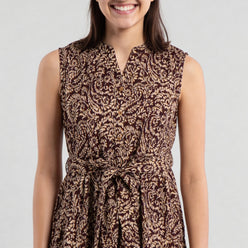Woven Printed Flared Dress