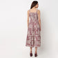 Printed Strappy Tiered Dress