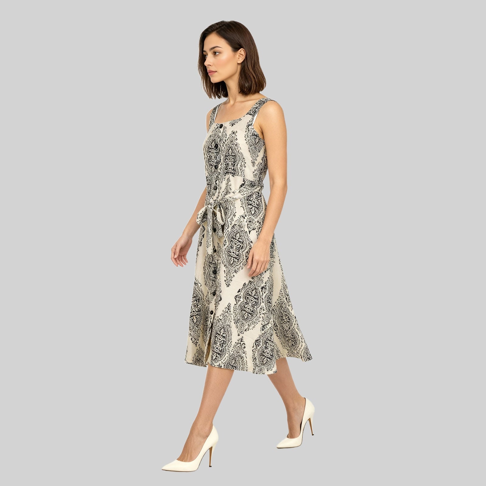 Flared Strappy A-Line Dress