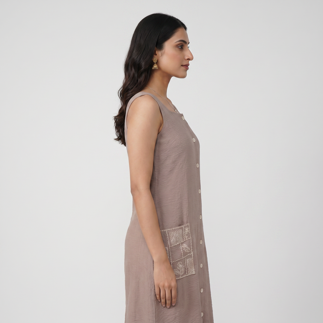 Solid Strappy Shift Dress
