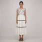 Strappy Tiered Dress With Embroidered Shrug