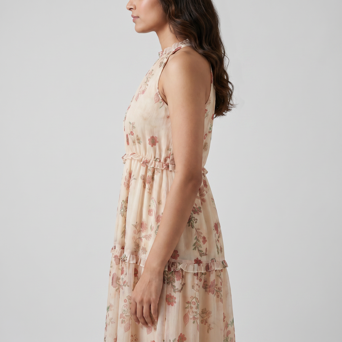Halter Neck Tiered Dress