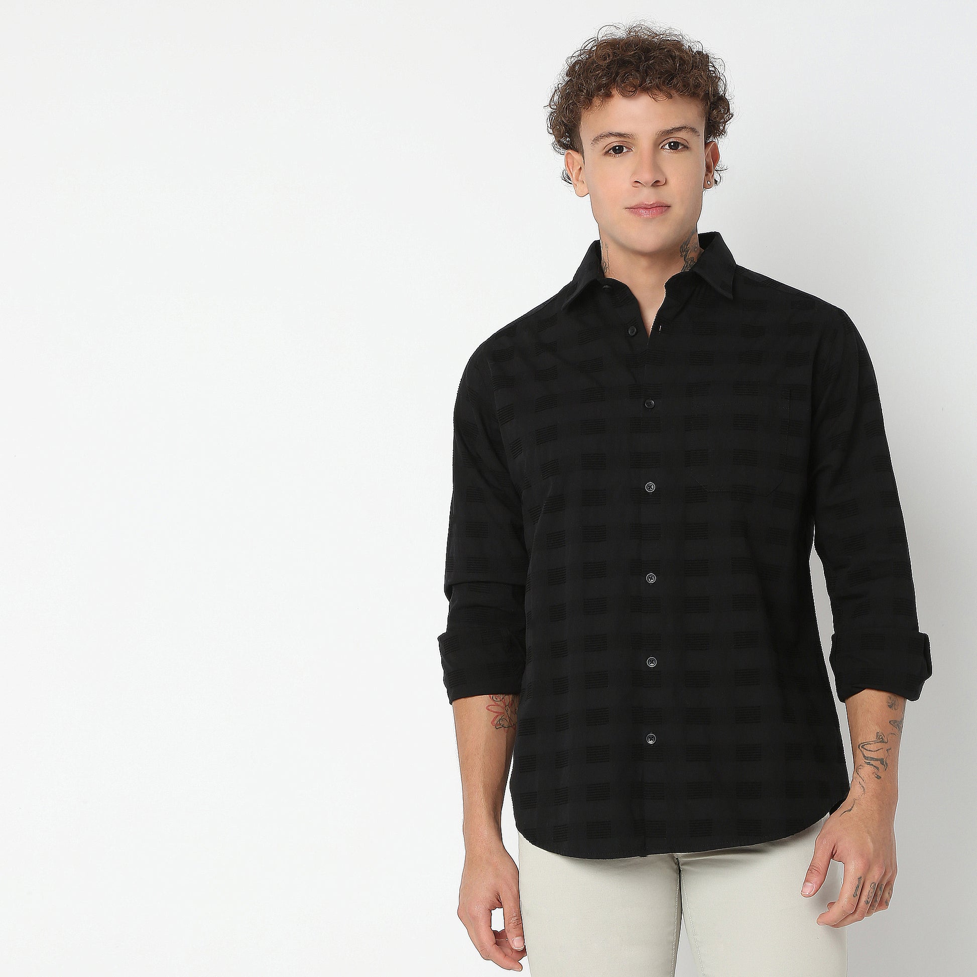 Regular Fit Solid Shirt