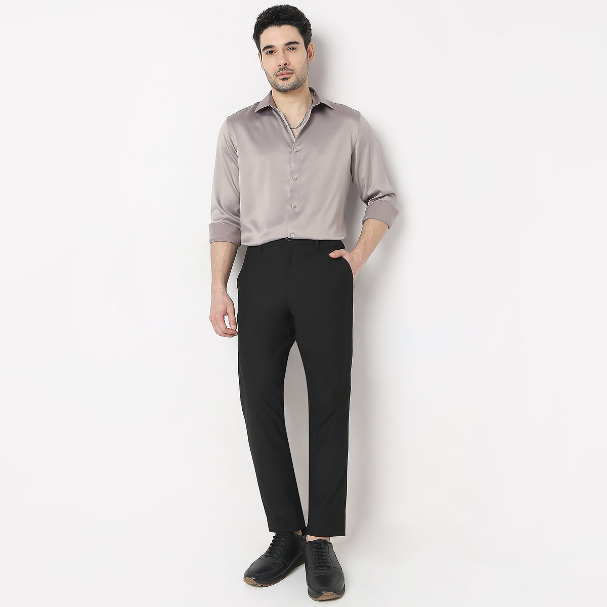 Slim Fit Solid Shirt