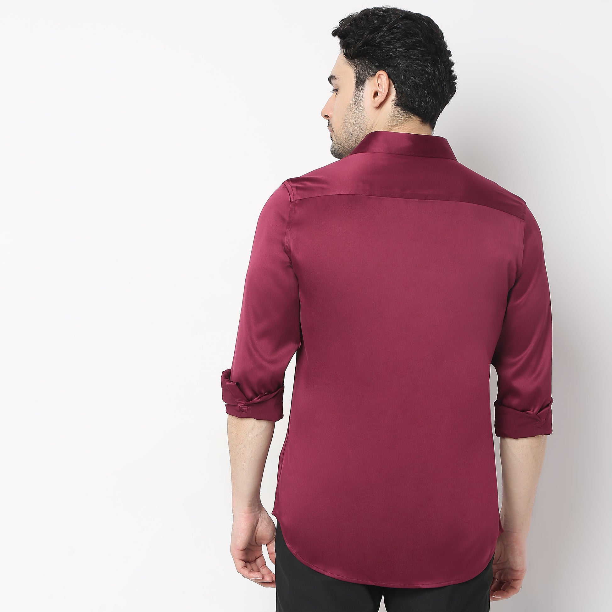 Slim Fit Solid Shirt