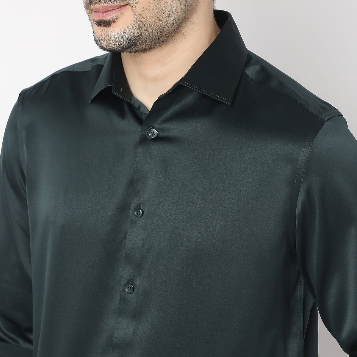 Slim Fit Solid Shirt