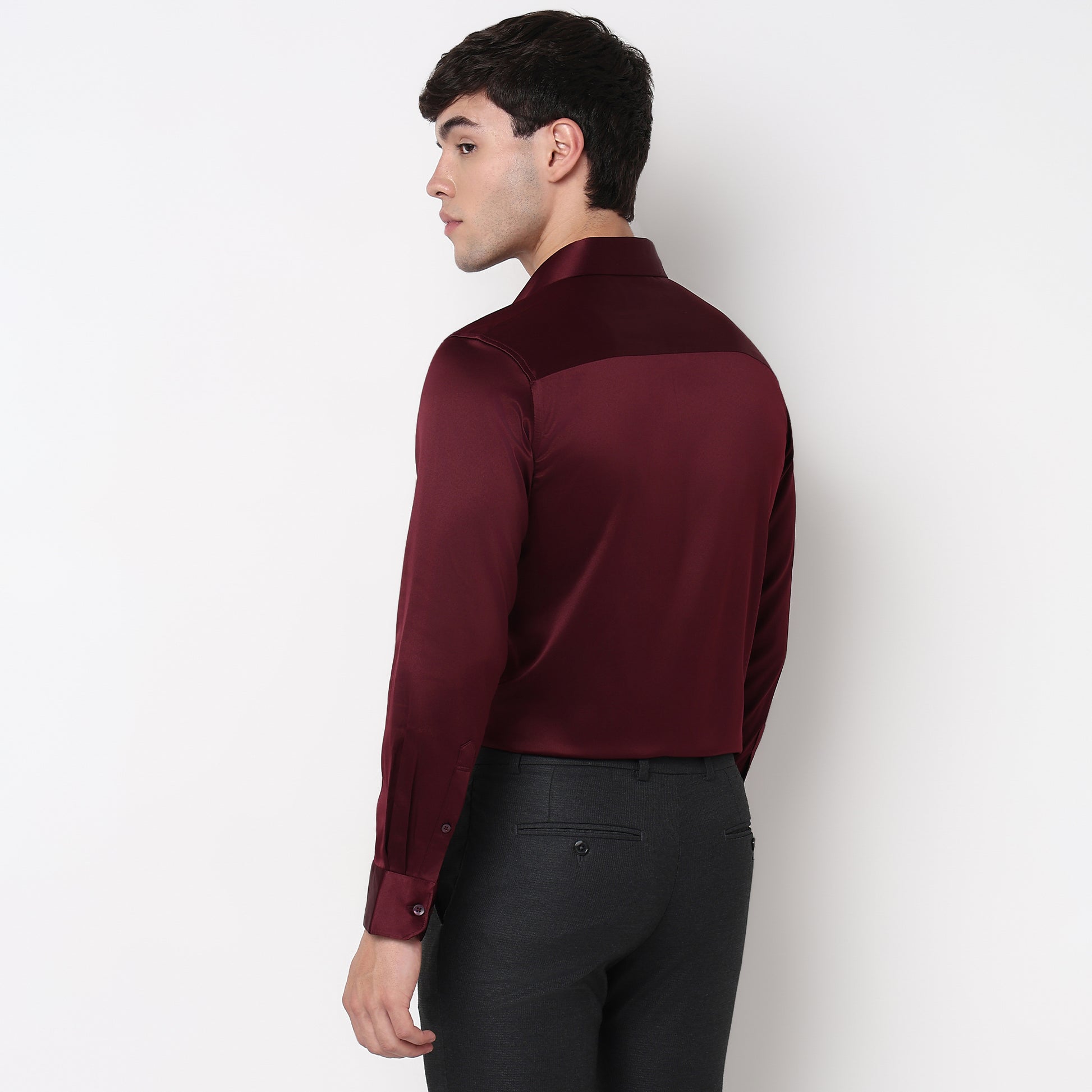 Slim Fit Solid Shirt