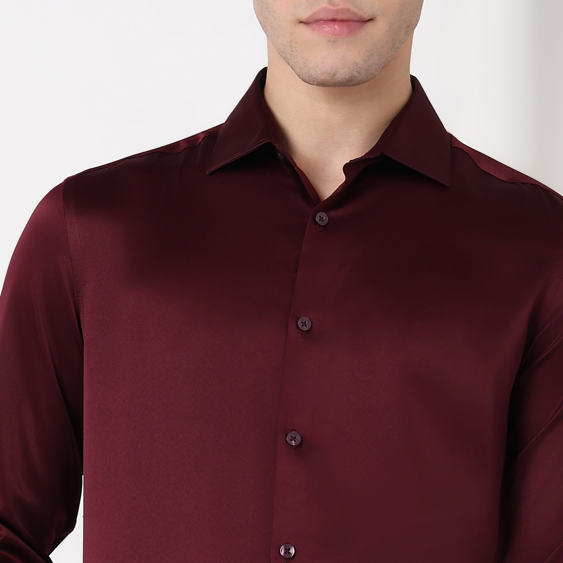 Slim Fit Solid Shirt