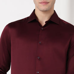 Slim Fit Solid Shirt