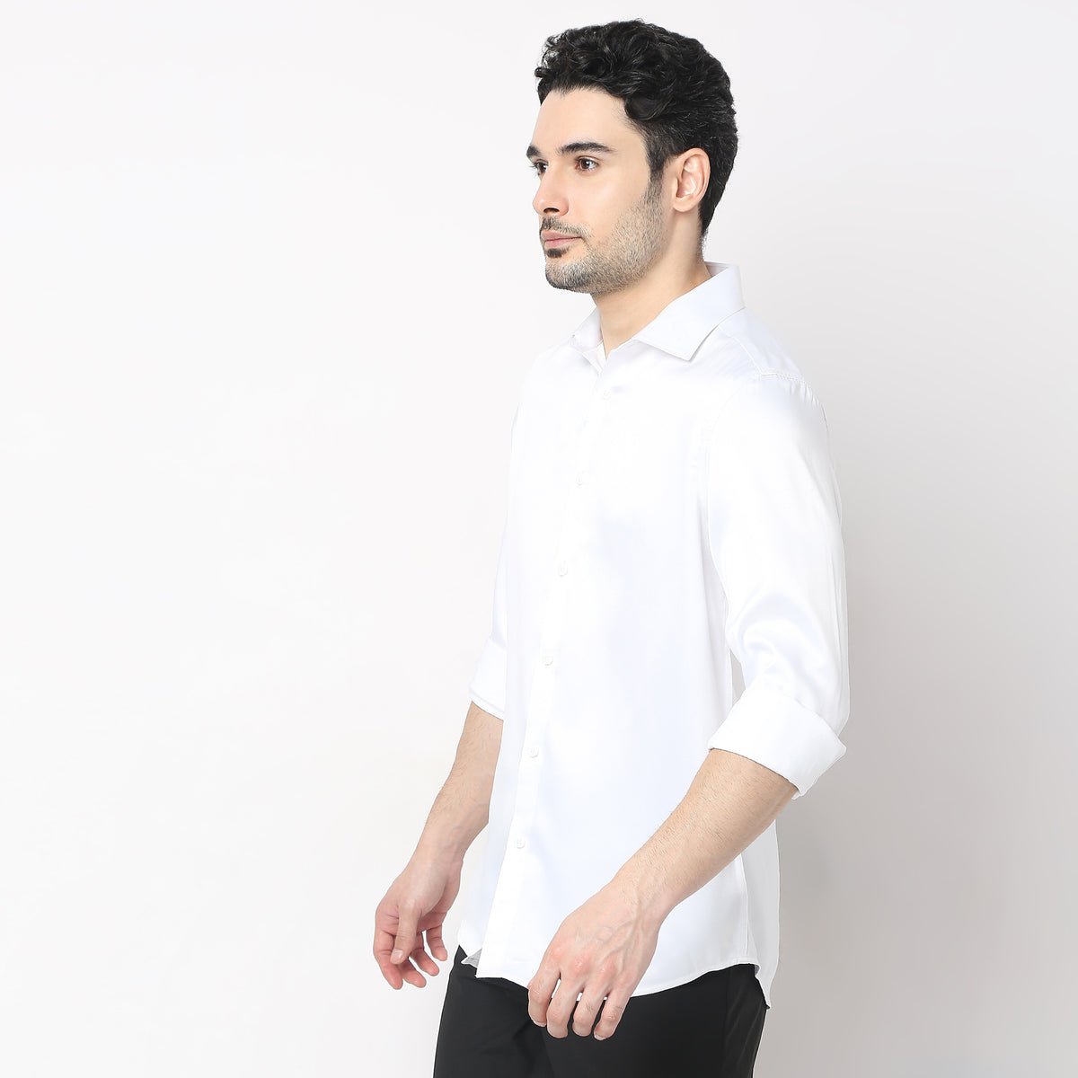 Slim Fit Solid Shirt