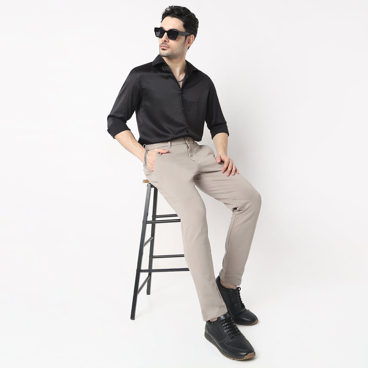 Slim Fit Solid Shirt