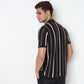 Hand Knit Striped Polo T-Shirt