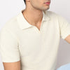 Hand Knit Jersey Structured T-Shirt
