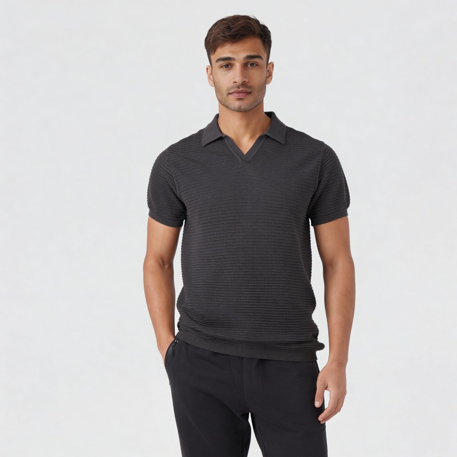 Hand Knit Jersey Structured T-Shirt