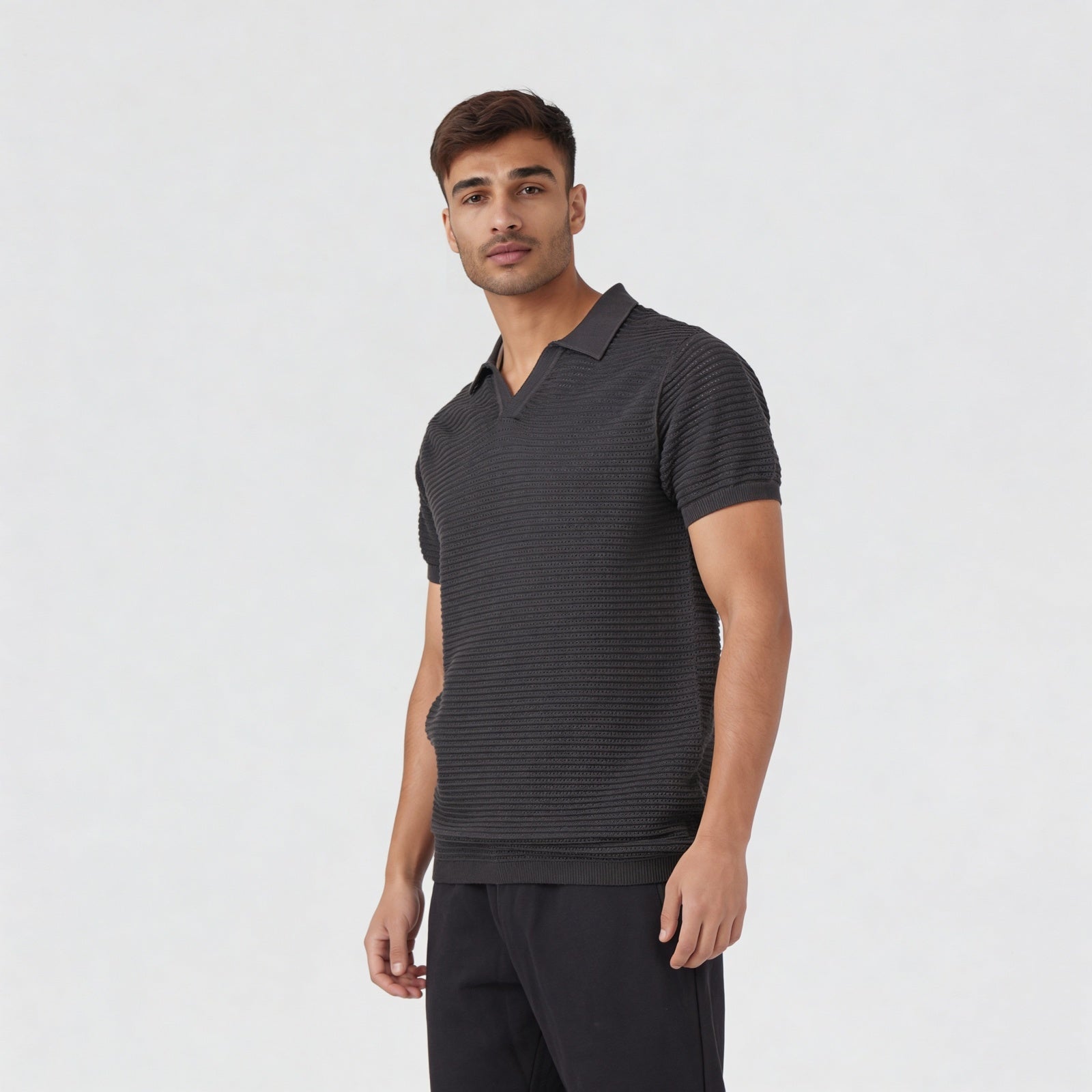 Hand Knit Jersey Structured T-Shirt