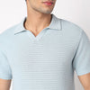 Hand Knit Jersey Structured T-Shirt