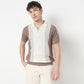 Hand Knit Jersey Striped Flat Knit T-Shirt