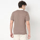 Hand Knit Jersey Striped Flat Knit T-Shirt
