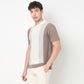 Hand Knit Jersey Striped Flat Knit T-Shirt