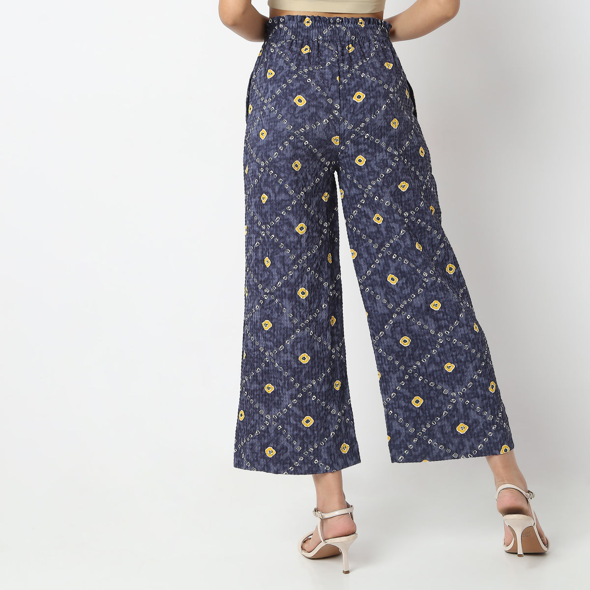 Flare Fit Printed Ankle Length High Rise Culottes