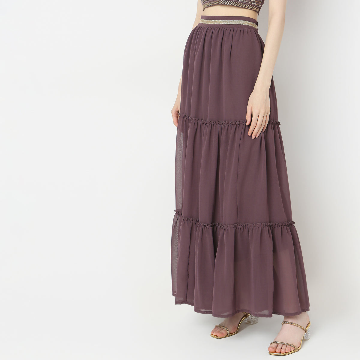 Flare Fit High Rise Skirts