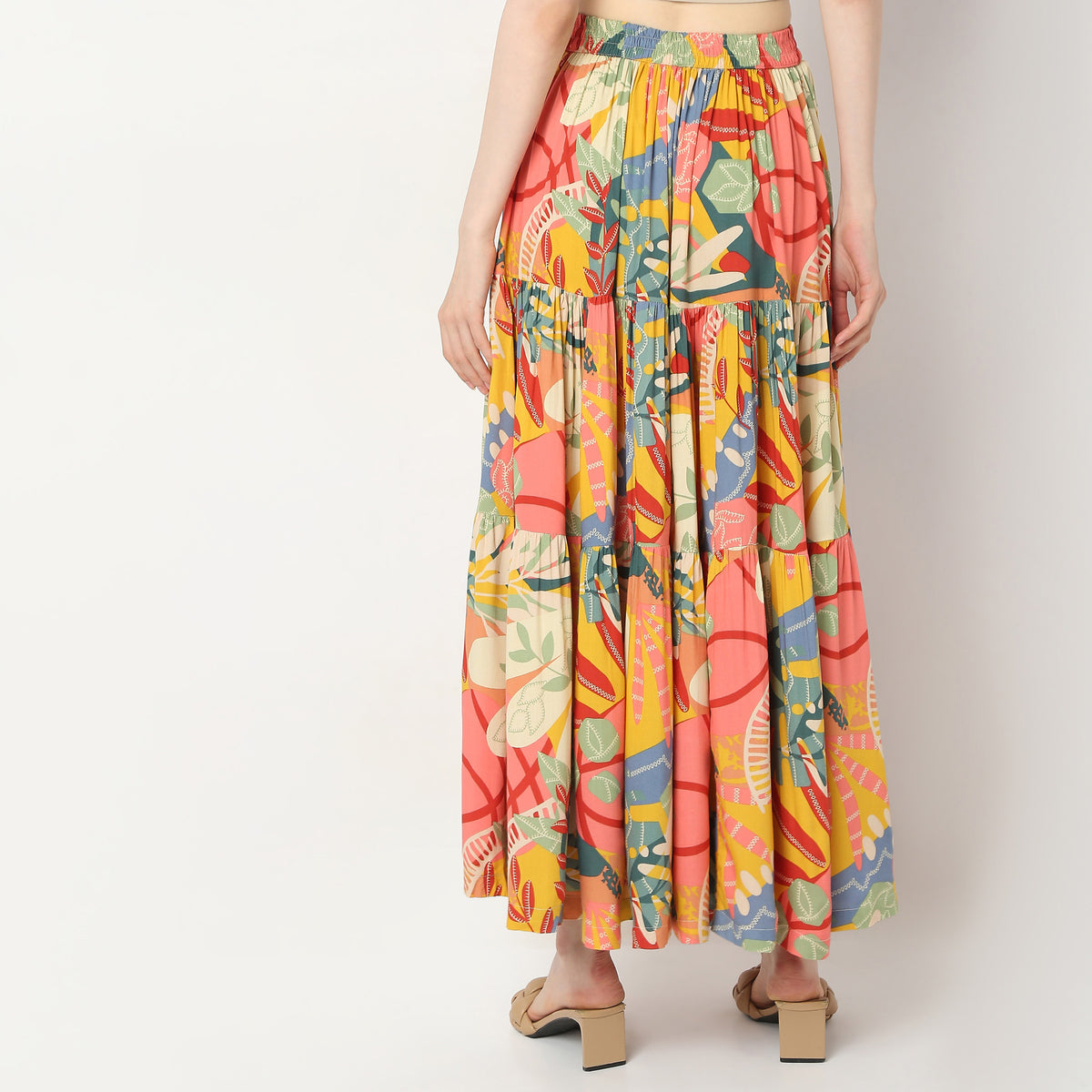 Flare Fit Printed Skirts