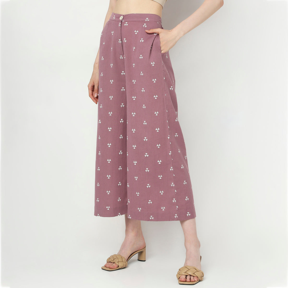 Flare Fit Mid Rise Culottes