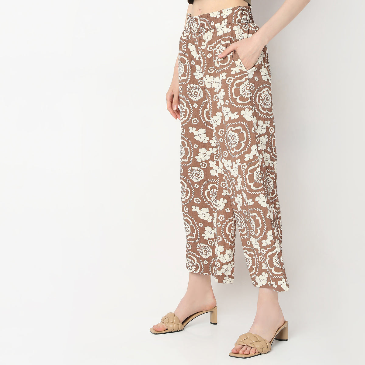 Straight Fit Printed Pants