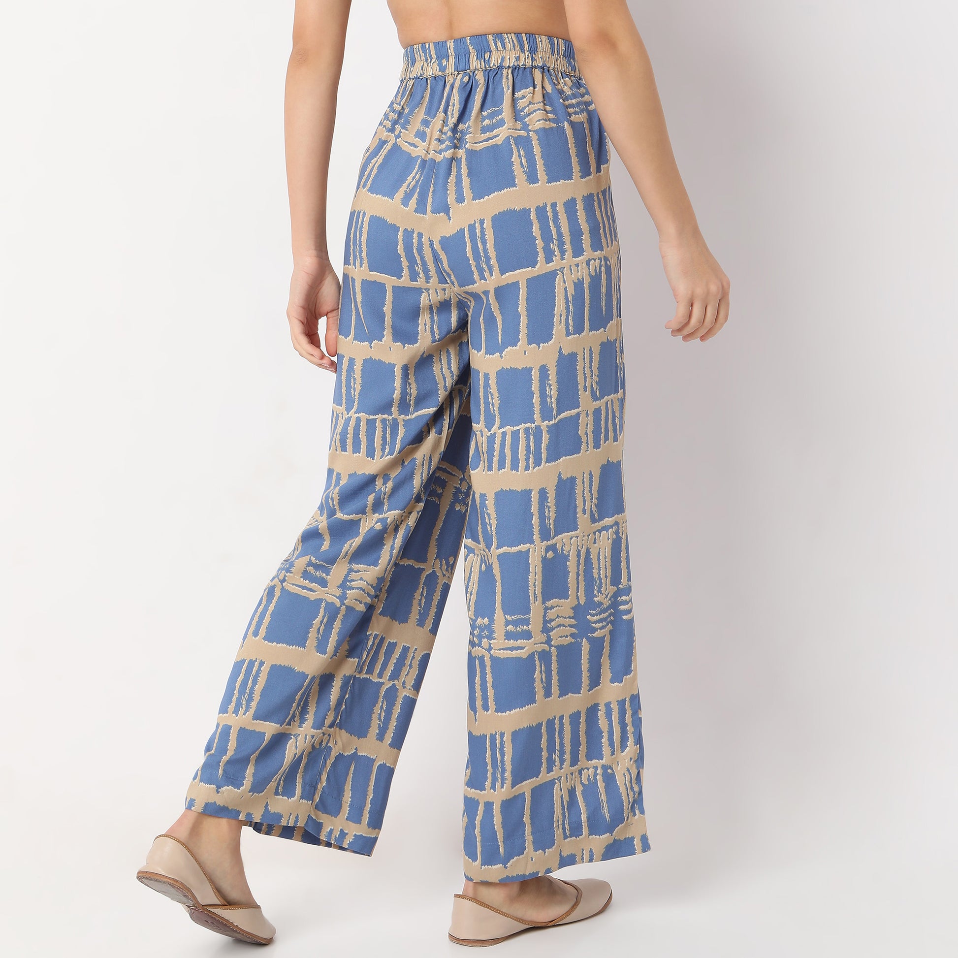 Flare Fit Printed Full Length High Rise Culottes