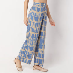 Flare Fit Printed Full Length High Rise Culottes