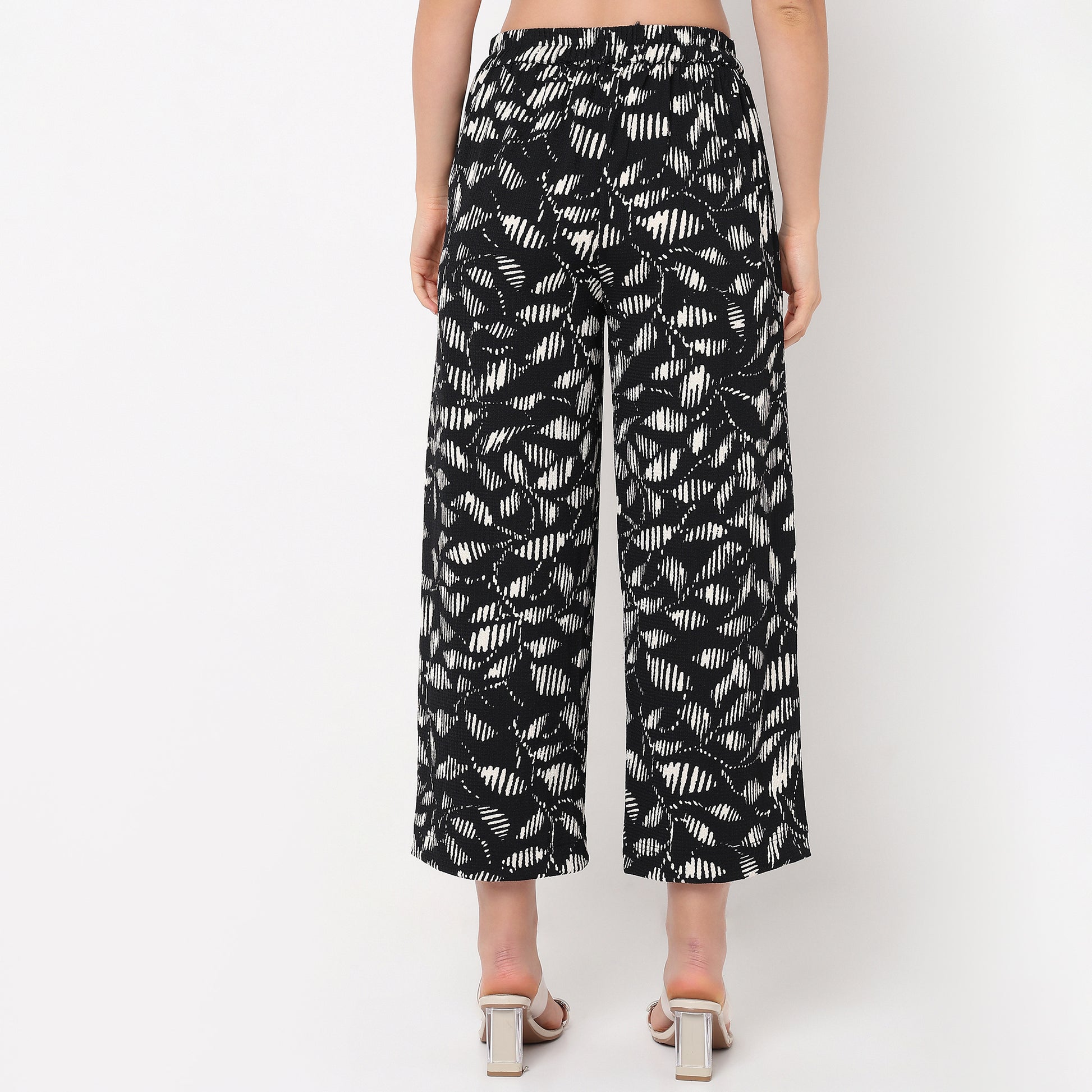 Flare Fit Textured Culottes