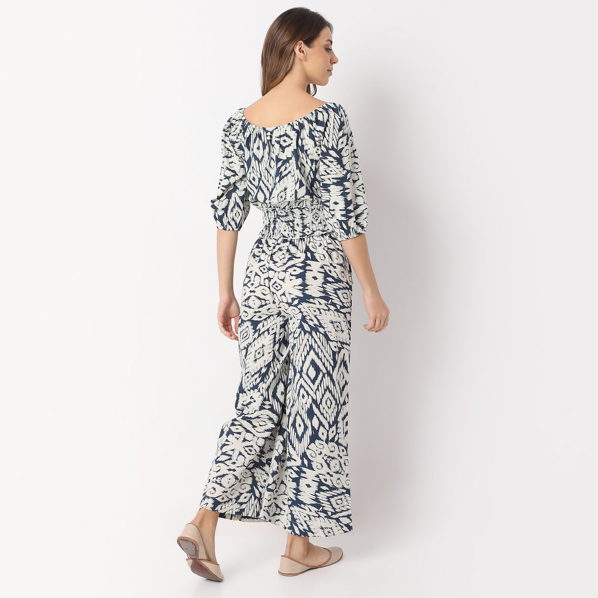 Printed Ankle Length Flared High-Rise Culottes