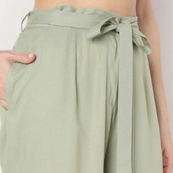 Flare Fit Ankle Length Palazzos