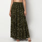 Buy Women Flare Fit Printed Full Length High Rise Skirt  - Style Union
