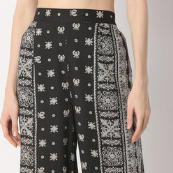 Flare Fit Printed High Rise Palazzos