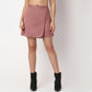 Woven Solid A-Line SKORT