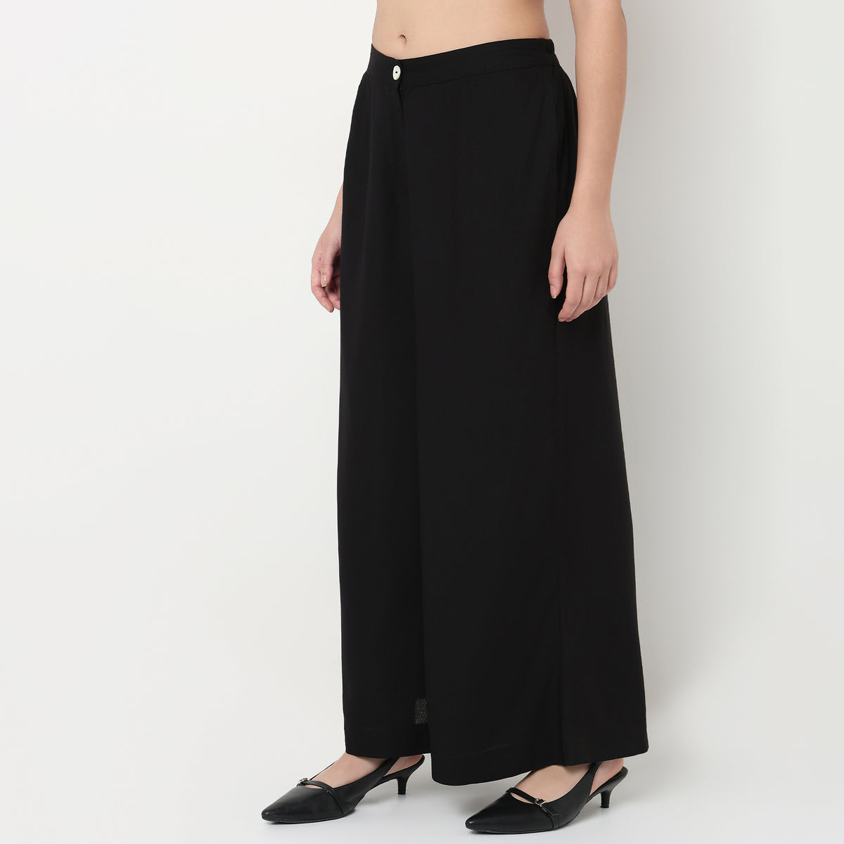 Order Now Women Solid Straight Flare Fit High Rise Ethnic Wear Pant by Style Union
