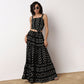 Woven Printed Flared Tiered Skirt