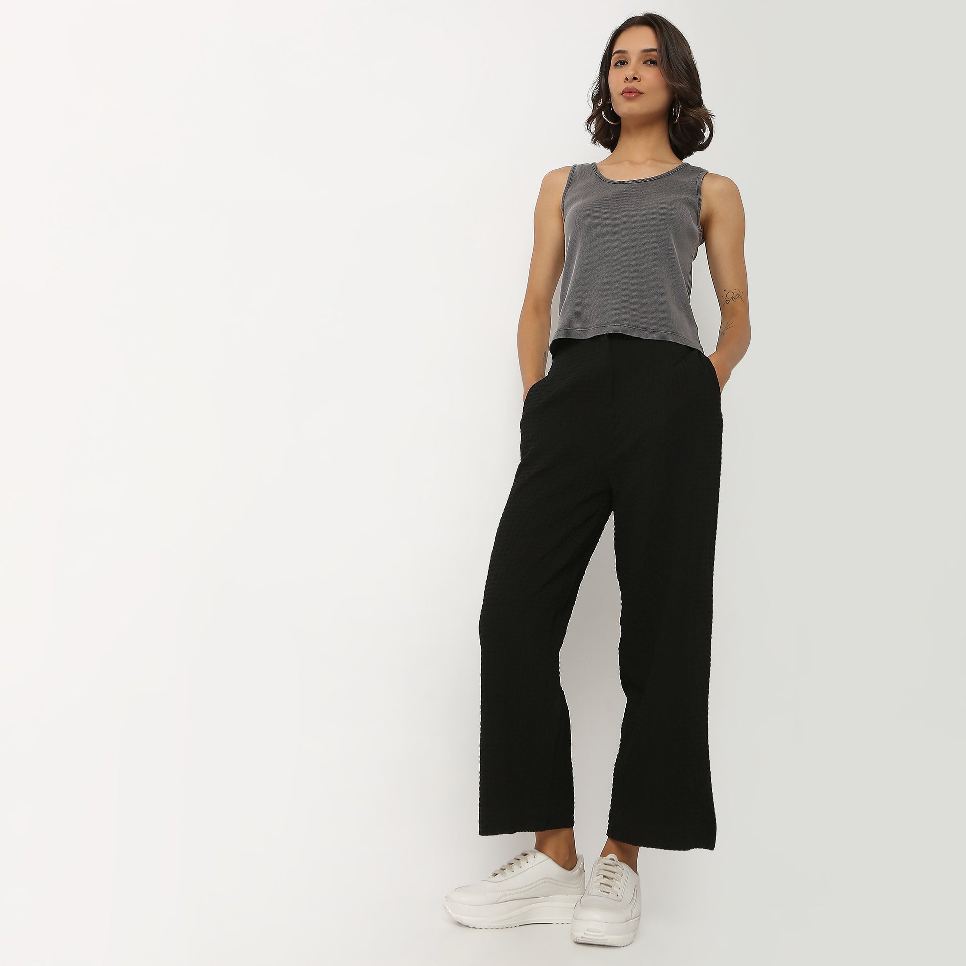Polyester Ankle Length Pants