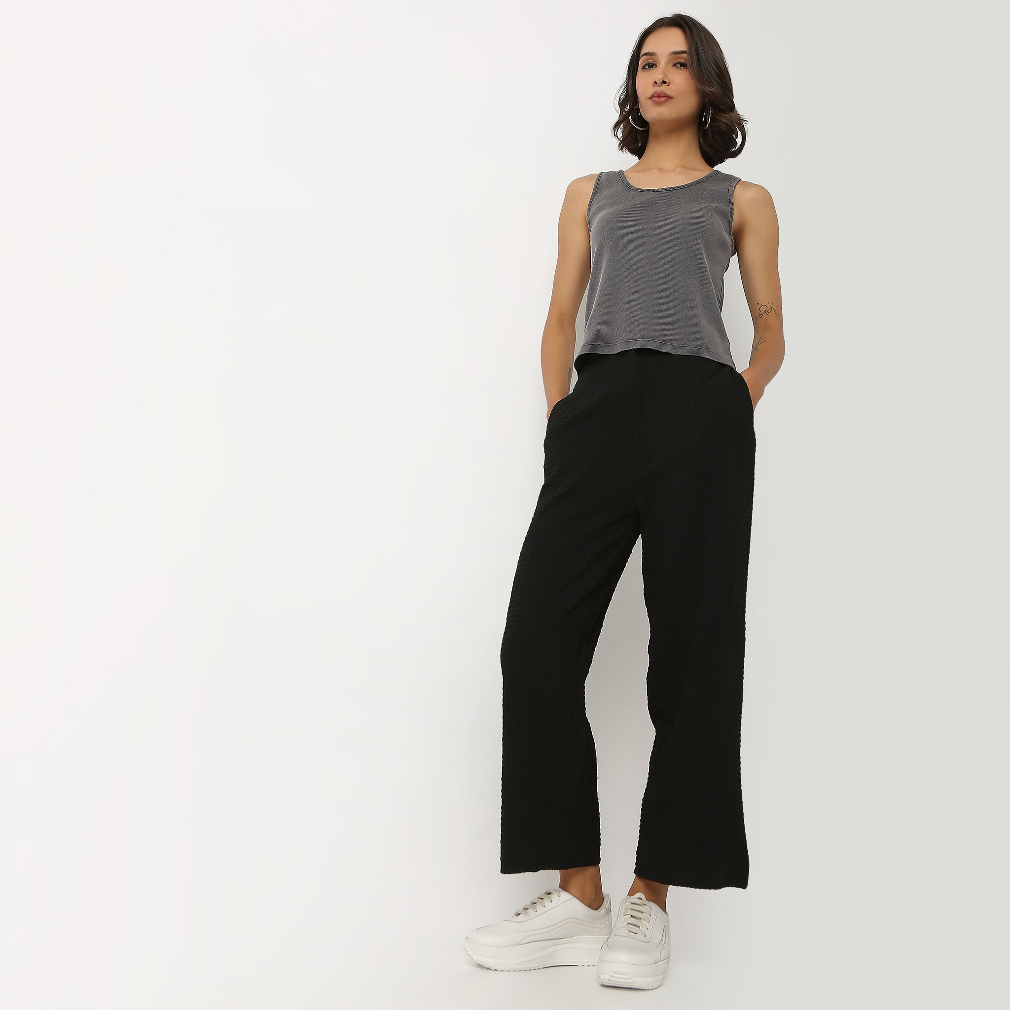 Polyester Ankle Length Pants