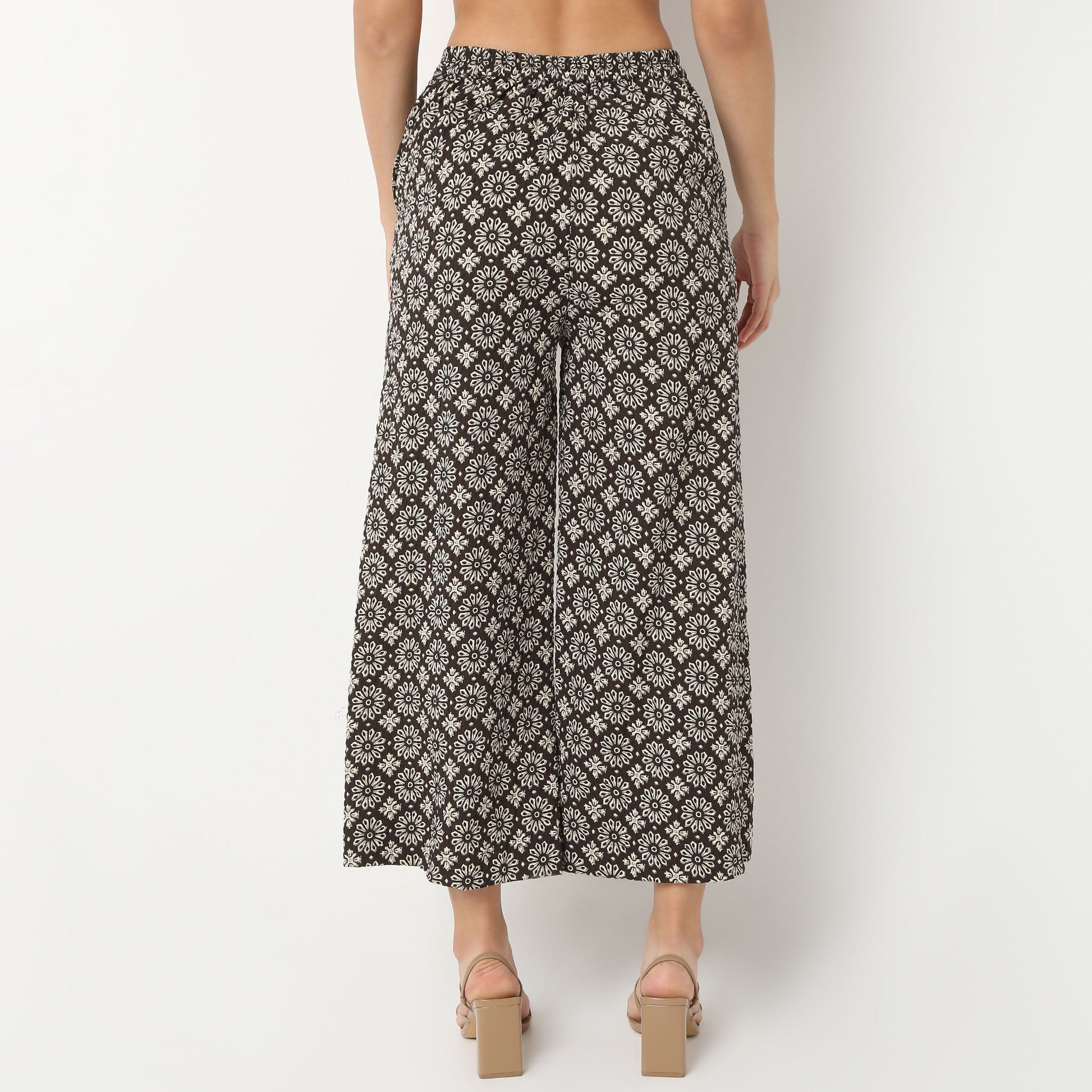 Straight Fit High Rise Ethnic Palazzo