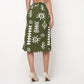 A-Line Printed Skirt with Slit