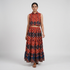 Printed Tiered Mid Rise Skirt