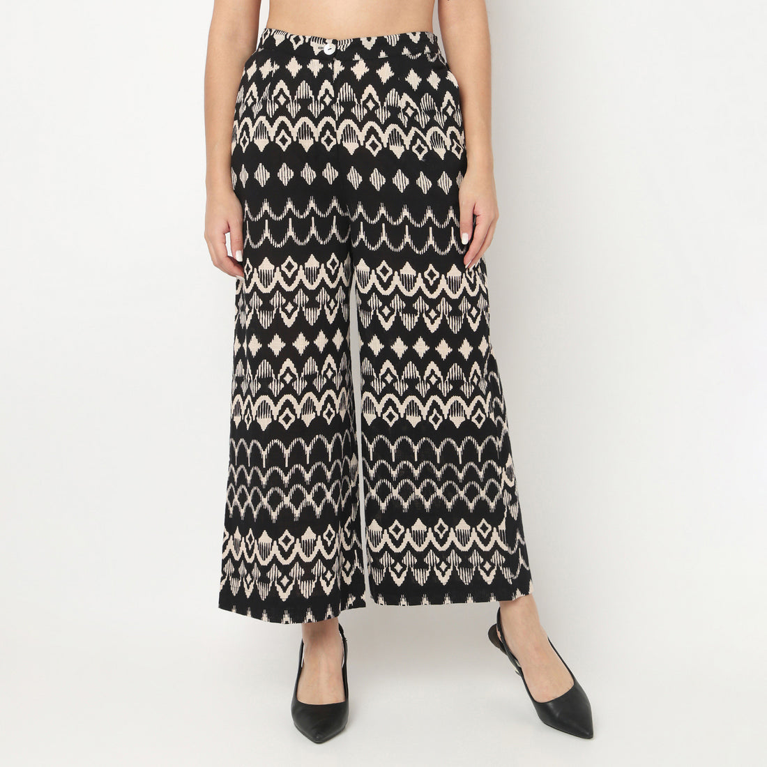 Printed High Rise Pants