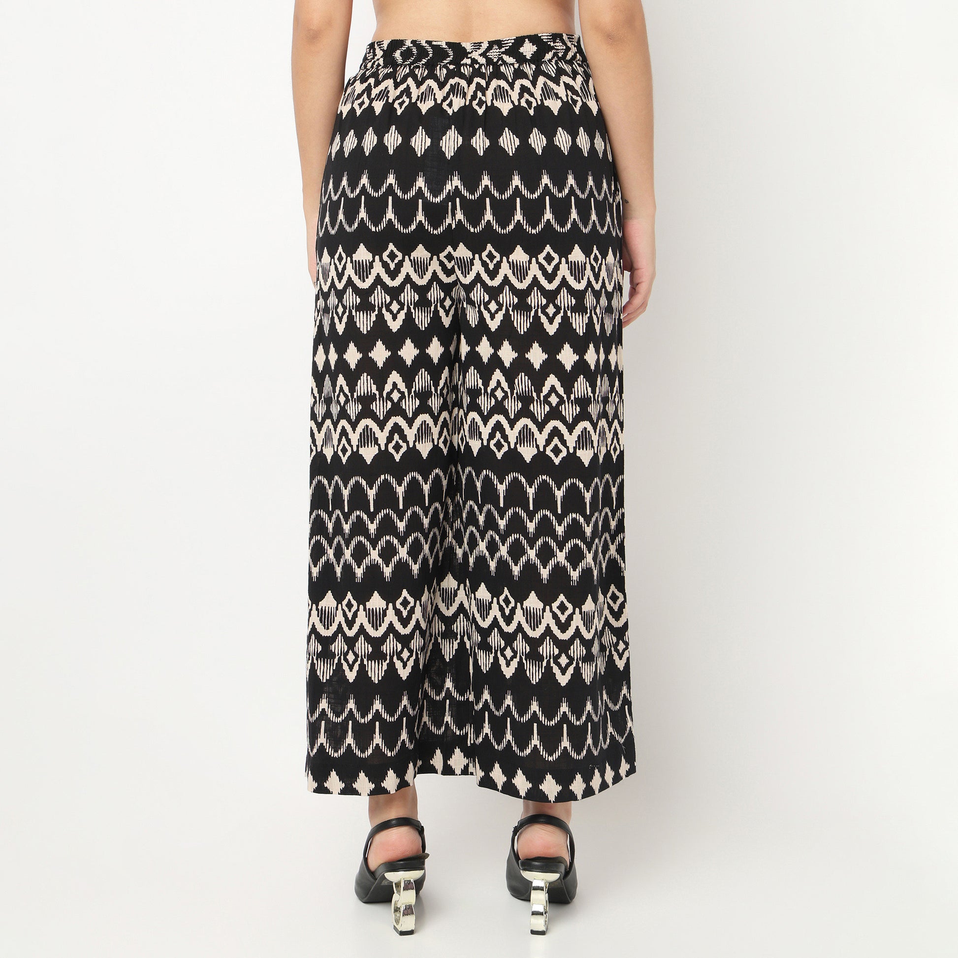 Printed High Rise Pants